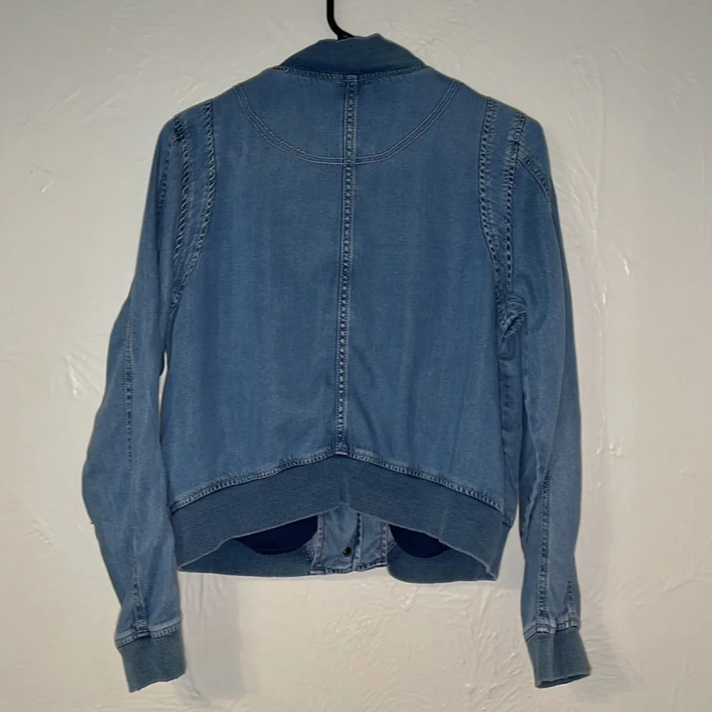 Anthropologie Lyocell Bomber Jacket - Picture 2 of 6